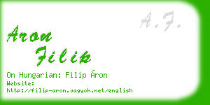 aron filip business card